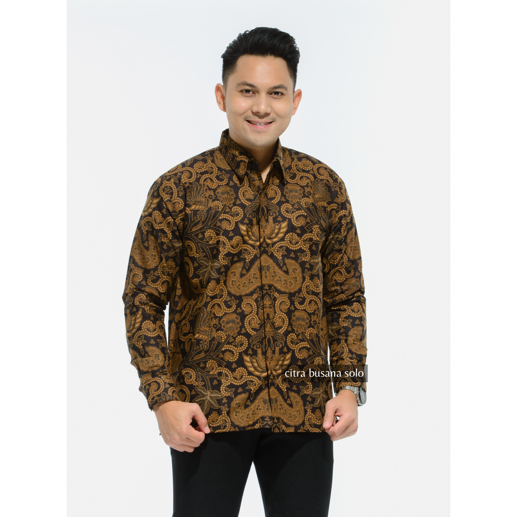 TUMURUN KASMARAN Kemeja Batik Pria Full Furing Bahan Katun Primisima