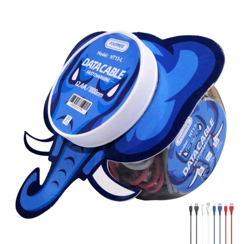 FOOMEE CABLE TOPLES (20PCS) IPHONE 1 METER NT13-L / KABEL DATA TOPLES / KABEL CHARGER TOPLES