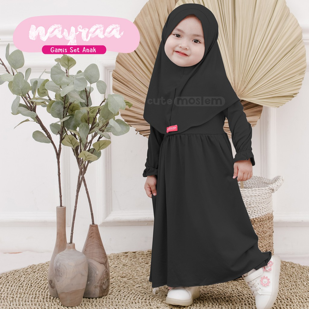 Terlaris Gamis Anak Nayraa Untuk usia 1-8 Tahun Gamis Anak Perempuan Syari Home Industry