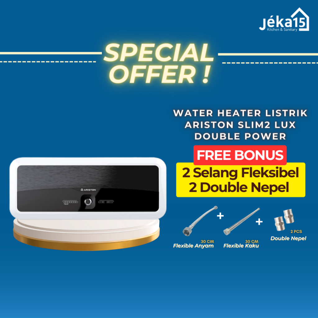 ARISTON SLIM2 LUX DOUBLE POWER | WATER HEATER LISTRIK