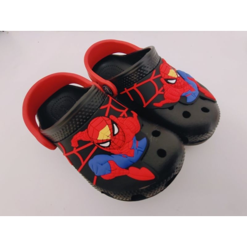 Crocs Spiderman Sandal Anak Laki Laki Sepatu Clog Karakter Sendal Karet Kodok Baim