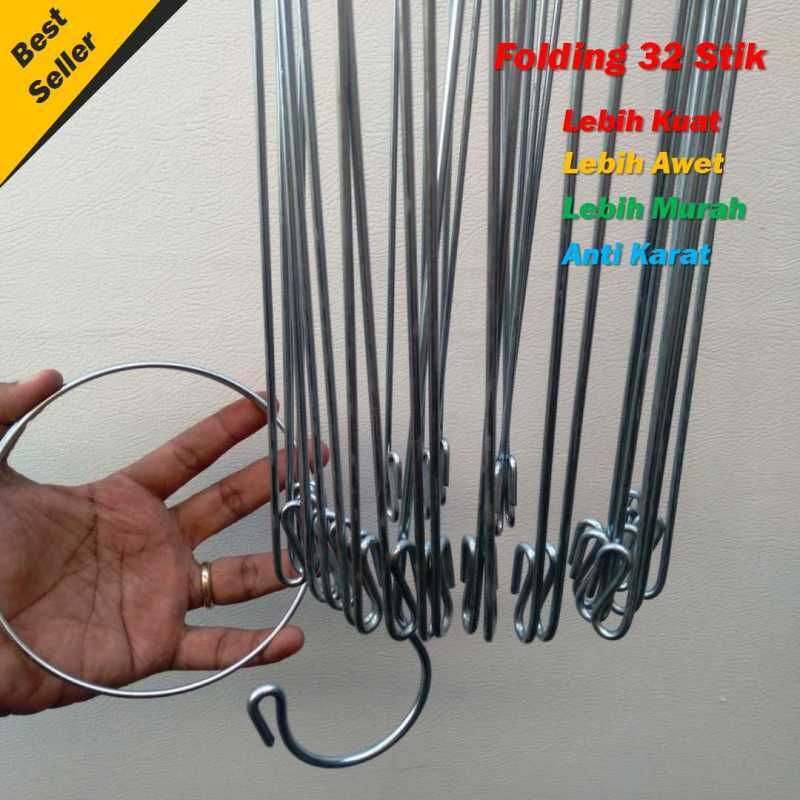 Gantungan Baju Jemuran Baju Bayi Hanger Baju Bayi Besi Bulat 30 Stik