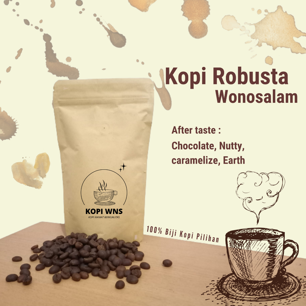 

Kopi Robusta Wonosalam 500Gr Bubuk Kopi WNS