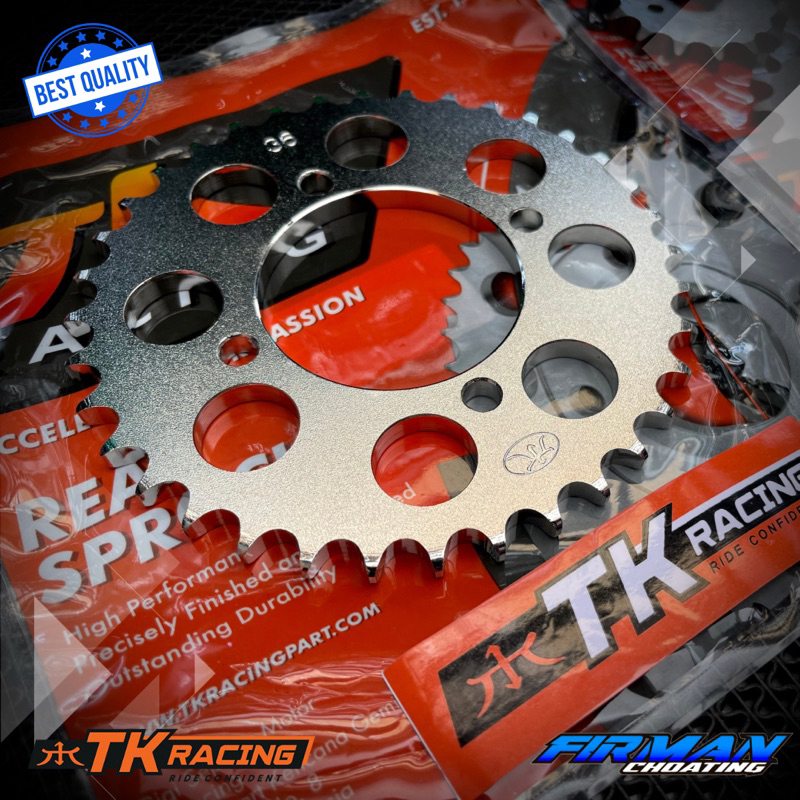 GEAR DEPAN BELAKANG TK RACING 428 36T 13 14 15 RX KING VEGA R JUPITER