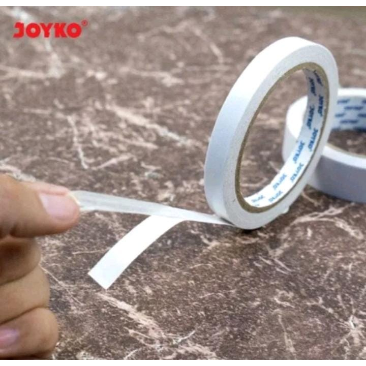

Double Tape 12mm/ Double Tape Joyko/ Double Tape Perekat Ganda 2 Sisi JOYKO 12 mm x 15 Yard | 12mm x 15Y