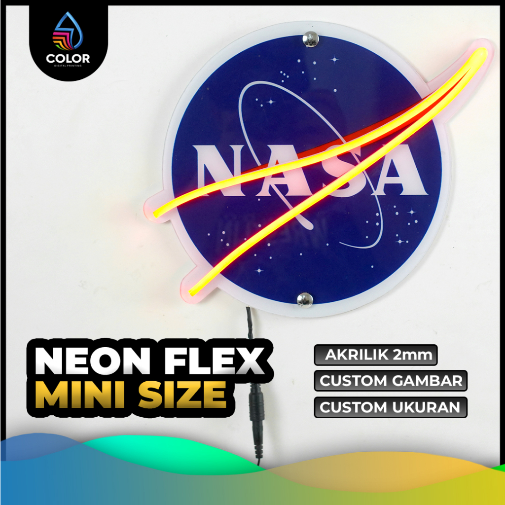 .Neon Flex Hiasan Dinding Custom Akrilik | Neon Lamp Kamar Aesthetic LED Flex Premium Dekor Ruangan