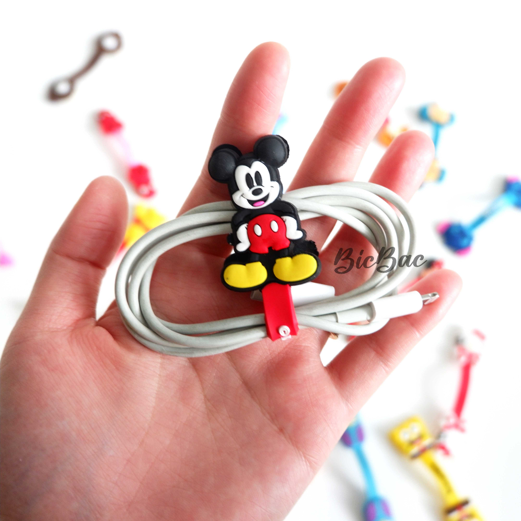 CABLE PROTECTOR PENGIKAT PENGGULUNG TEMPAT PENJEPIT KABEL HOLDER DISNEY TSUM TSUM LUCU HP IPHONE VIVO XIAMI SAMSUNG MACBOOK CHARGER CASE