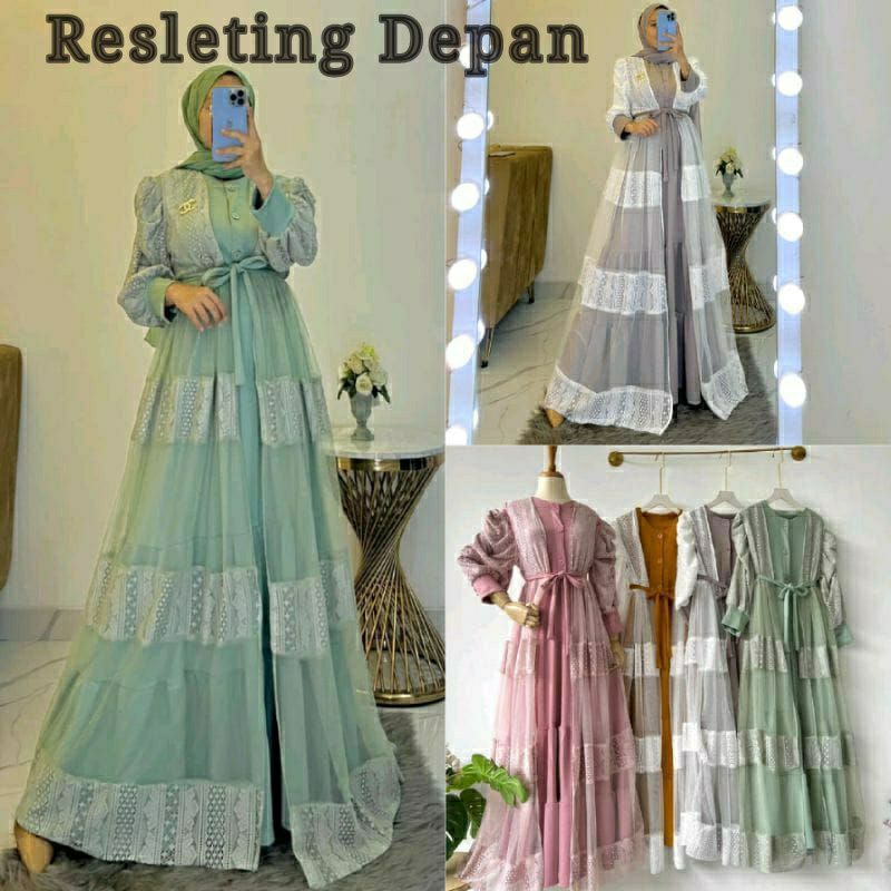 Dewisan Dress 2in1 | Gamis Tile Renda