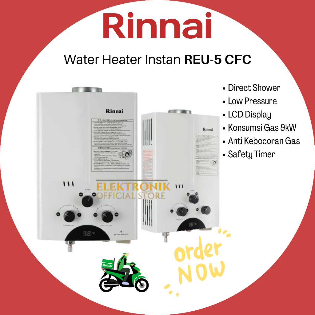 Rinnai Water Heater REU 5 CFC Water heater REU 5 CFC/REU5CFC/REU-5CFC/PEMANAS/ORGINAL RINNAI/GARANSI