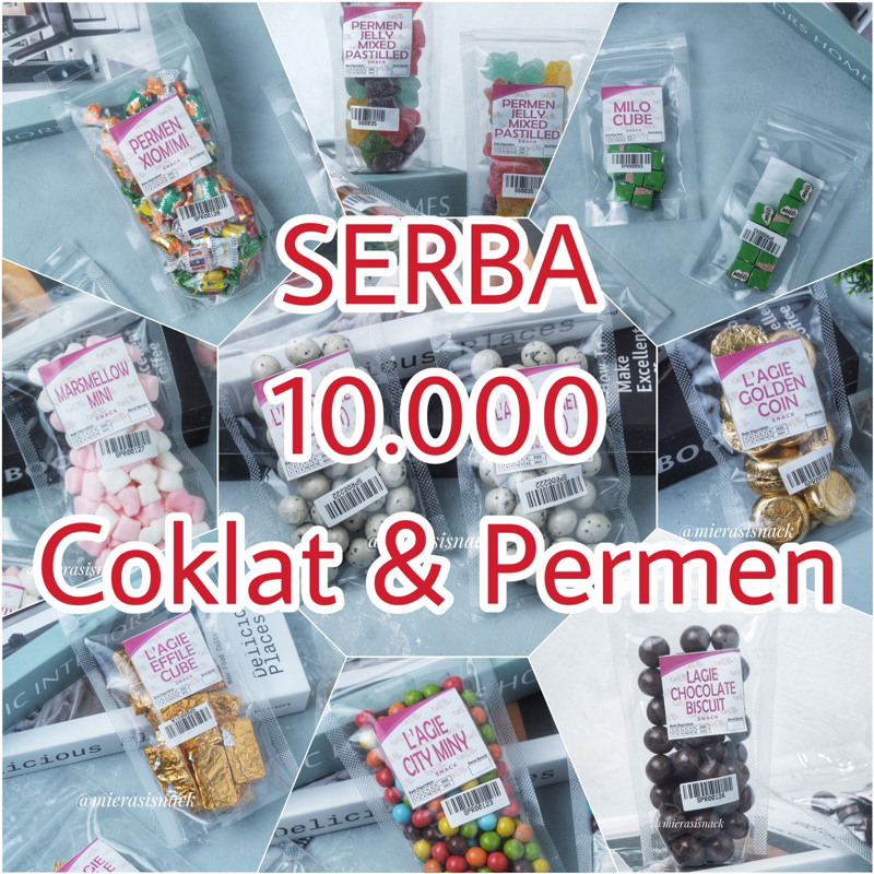 

Serba Sepuluh Ribu Cemilan Serba Permen dan Coklat | Snack Kiloan | Jajanan Tradisional | Cemilan | Serba 10rb