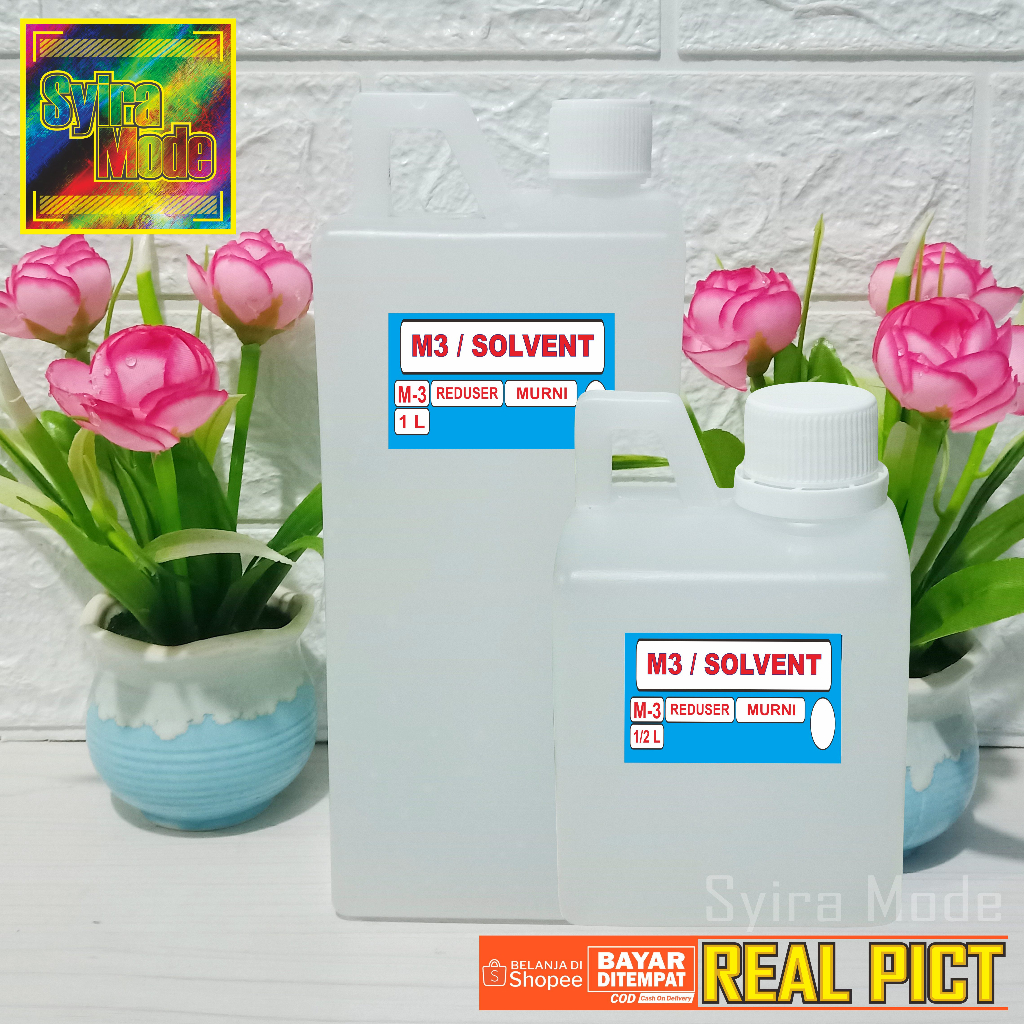 

MINYAK M3 MURNI PEMBERSIH TINTA SABLON / M3 PENGENCER CAT SABLON 1 LITER - 1/2 LITER