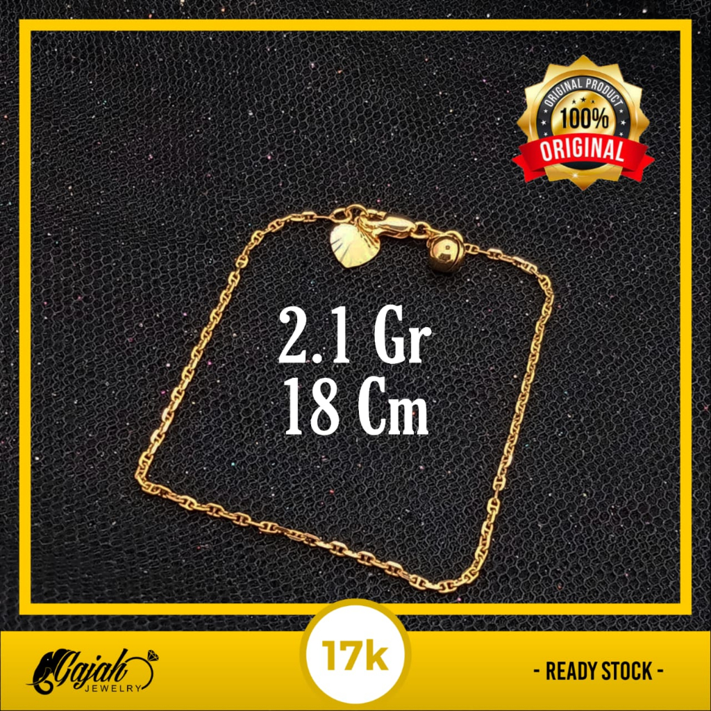 Gelang Emas 17K - 2.1 Gr Kadar 750 - 5200