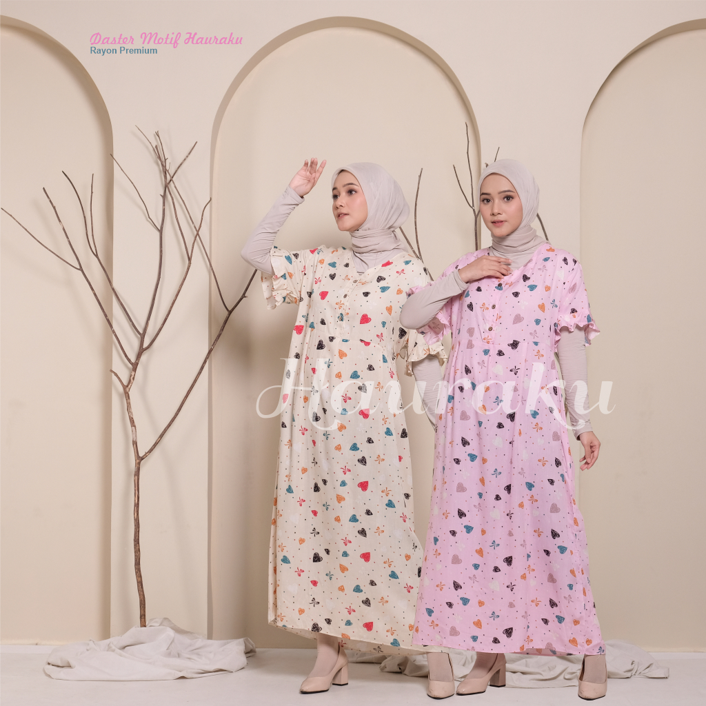 Daster Motif Hauraku Jumbo Katun Rayon Premium