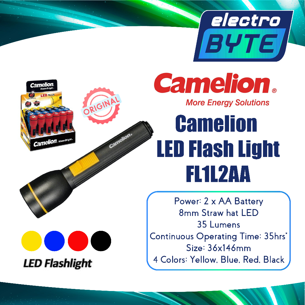 Camelion Senter LED FL1L 2 X Baterai AA - Senter LED / Camelion Senter LED FL1L2AA 2 X Baterai AA / 