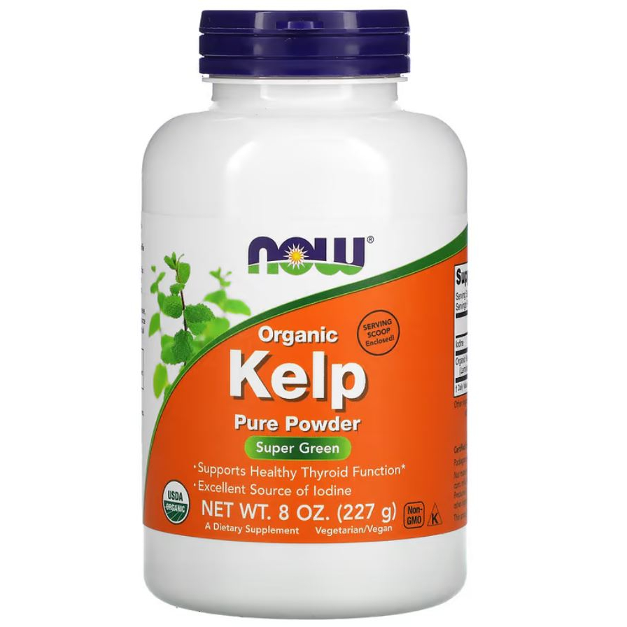 Now Food Organic Kelp Pure Powder (227 gr) Super Green Iodin Jaga Kesehatan Tiroid ORI USA