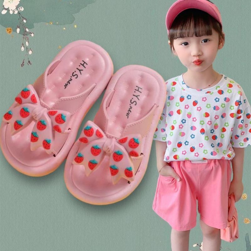 Sandal Anak Strawberry Sandal Pita Anak Perempuan Sandal Import Anak Terbaru