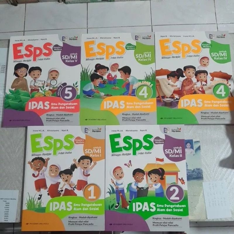 ESPS IPAS SD KELAS 1,2,4,5 PENERBIT ERLANGGA KURIKULUM MERDEKA