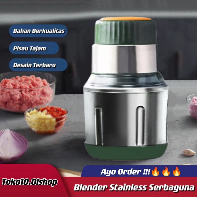 Chopper Blender Elektrik Stainless Steel Penggiling Bumbu Dan Daging⭐Toko10⭐