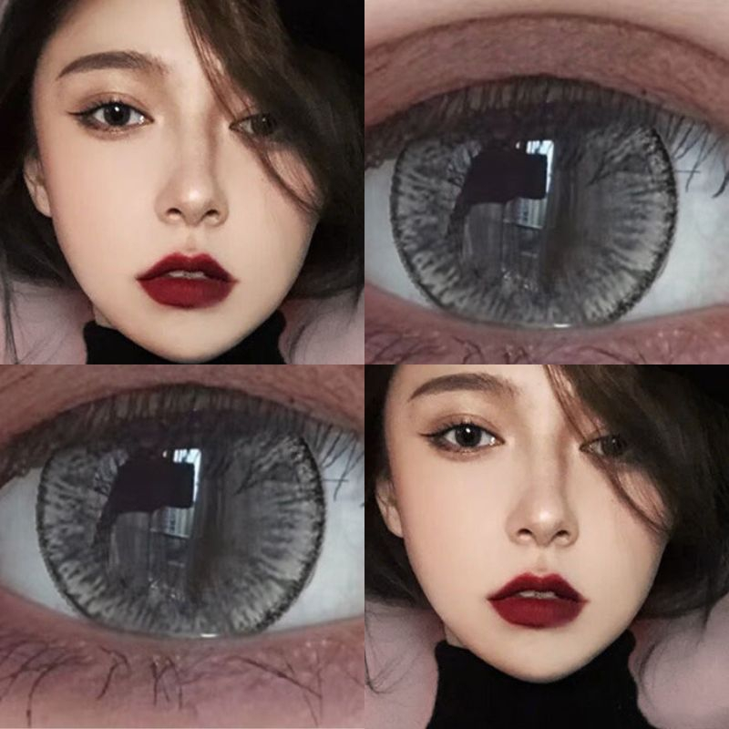 [✅COD] MYSTICEYES SOFTLENS TWILIGHT SERIES MOONSTONE GREY 14.2MM  BIG EYES