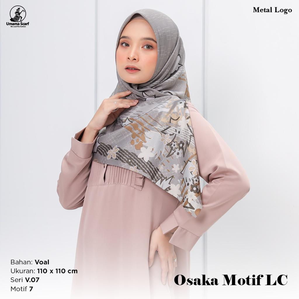 Hijab Segiempat Basic Voal Osaka Motif Kerudung Segiempat Original by Umama Termurah dan Terlaris Nayla Hija'b