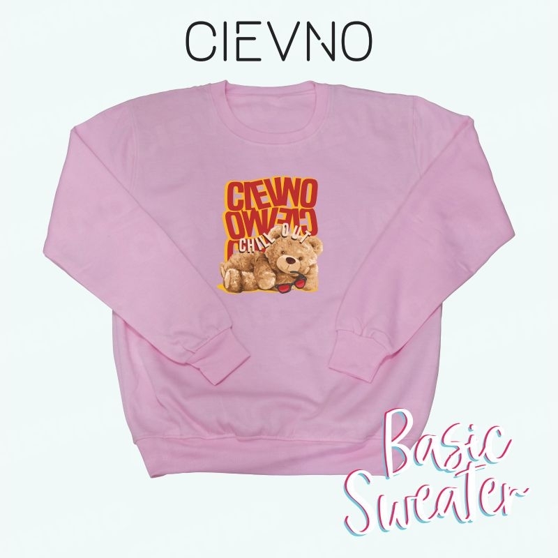 BASIC SWEATER CHILL OUT BEAR (DIGITAL PRINTING) SIZE M - XXXL (UNISEX)
