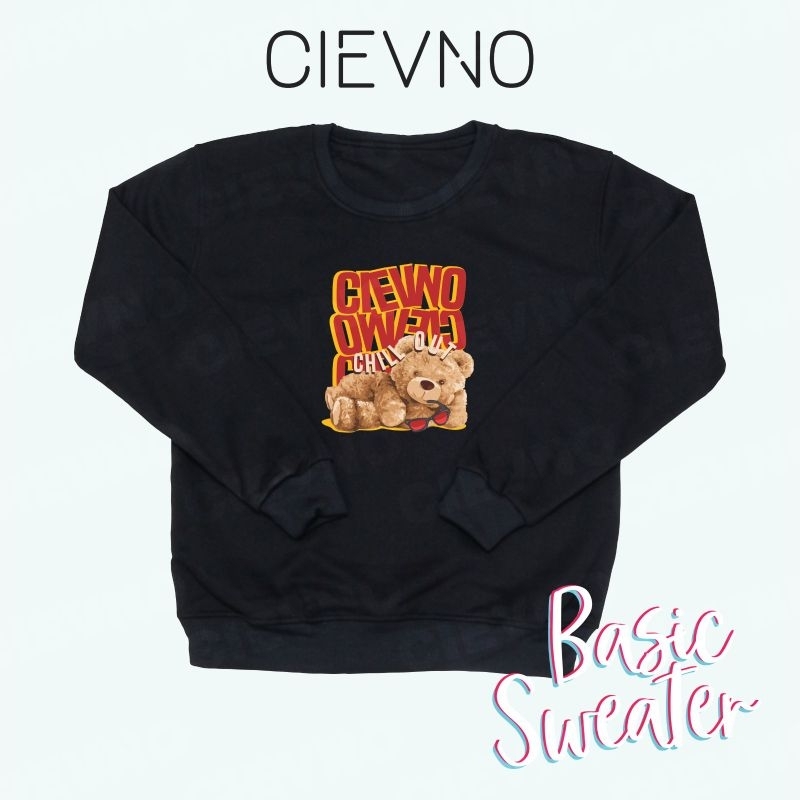 BASIC SWEATER CHILL OUT BEAR (DIGITAL PRINTING) SIZE M - XXXL (UNISEX)