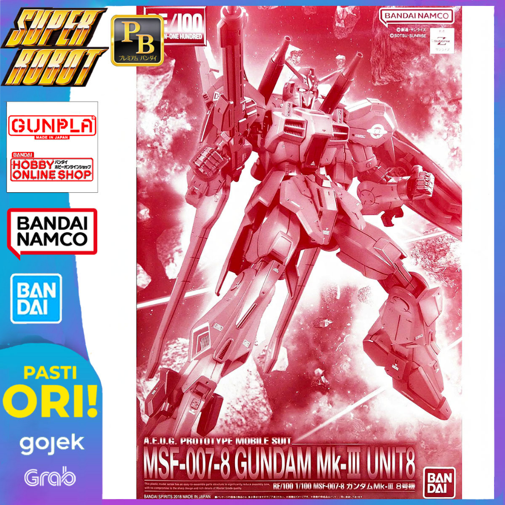 BANDAI RE/100 MSF-007-8 Gundam Mk III / Mk 3 Unit 8 P-BANDAI Limited