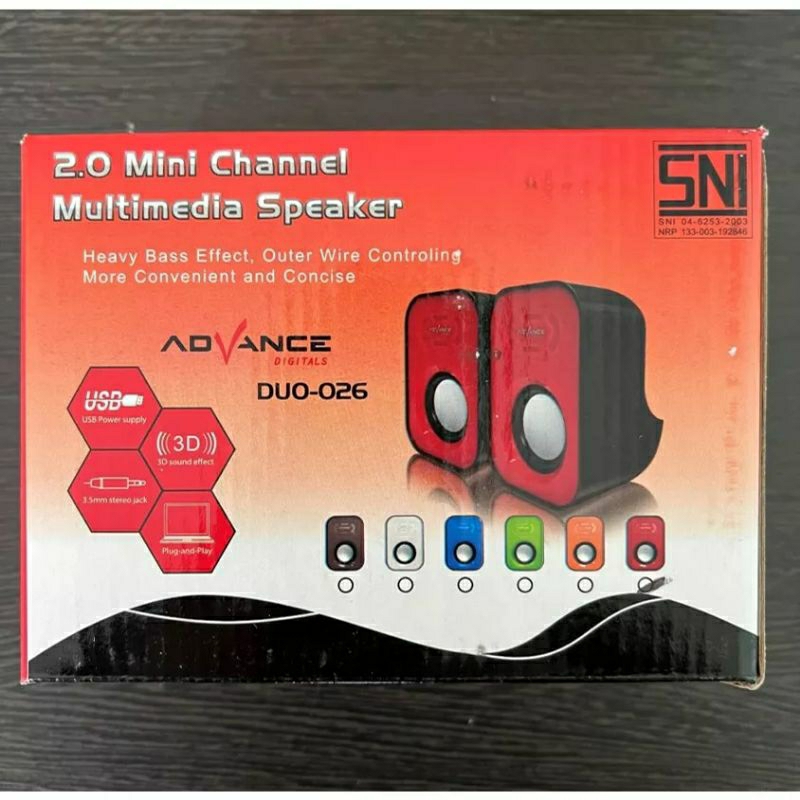 Advance Speaker komputer/Speaker Multimedia Duo 026