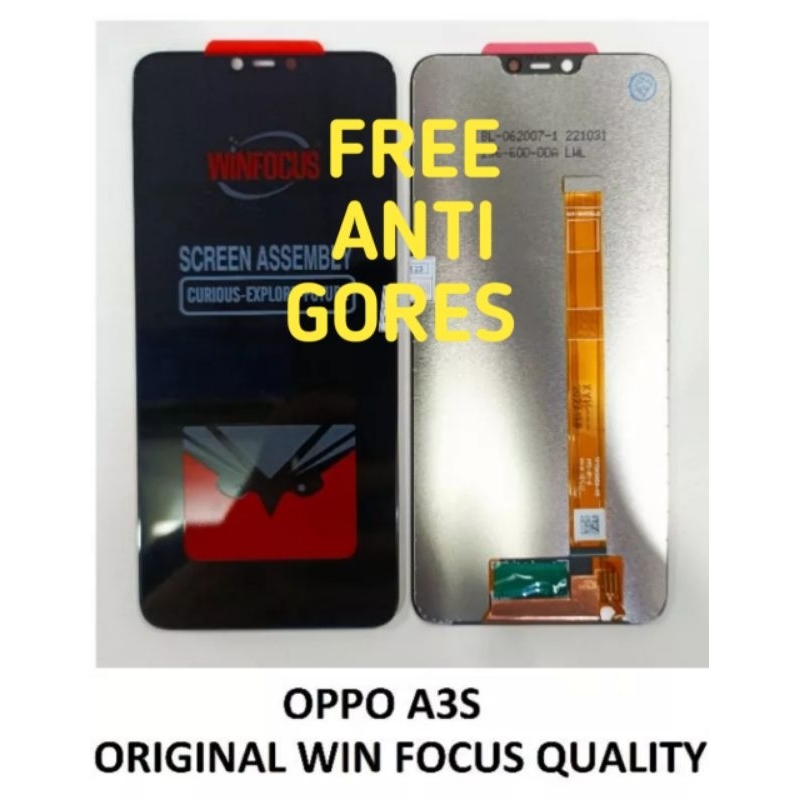 Lcd Torchscreen Hp Fullset Oppo A3S. Original Winfocus Quality. Free Dus Packing & Bubble Wrap