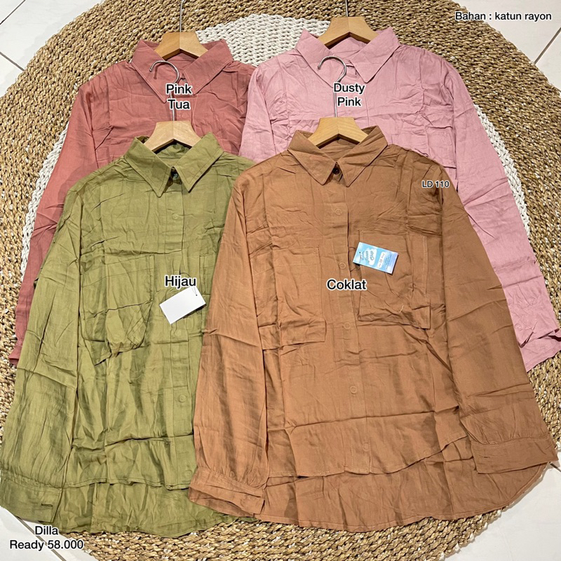 ATASAN BAHAN KATUN RAYON KODE DILLA