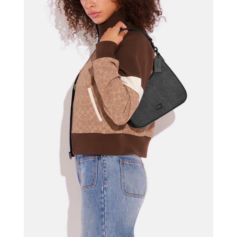 Coach Hobo Crossbody With Signature Canvas Detail (CJ 842)