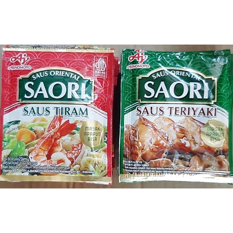 

Saori Saus Tiram dan Teriayaki Sachet ( 1 renceng isi 10 sachet )