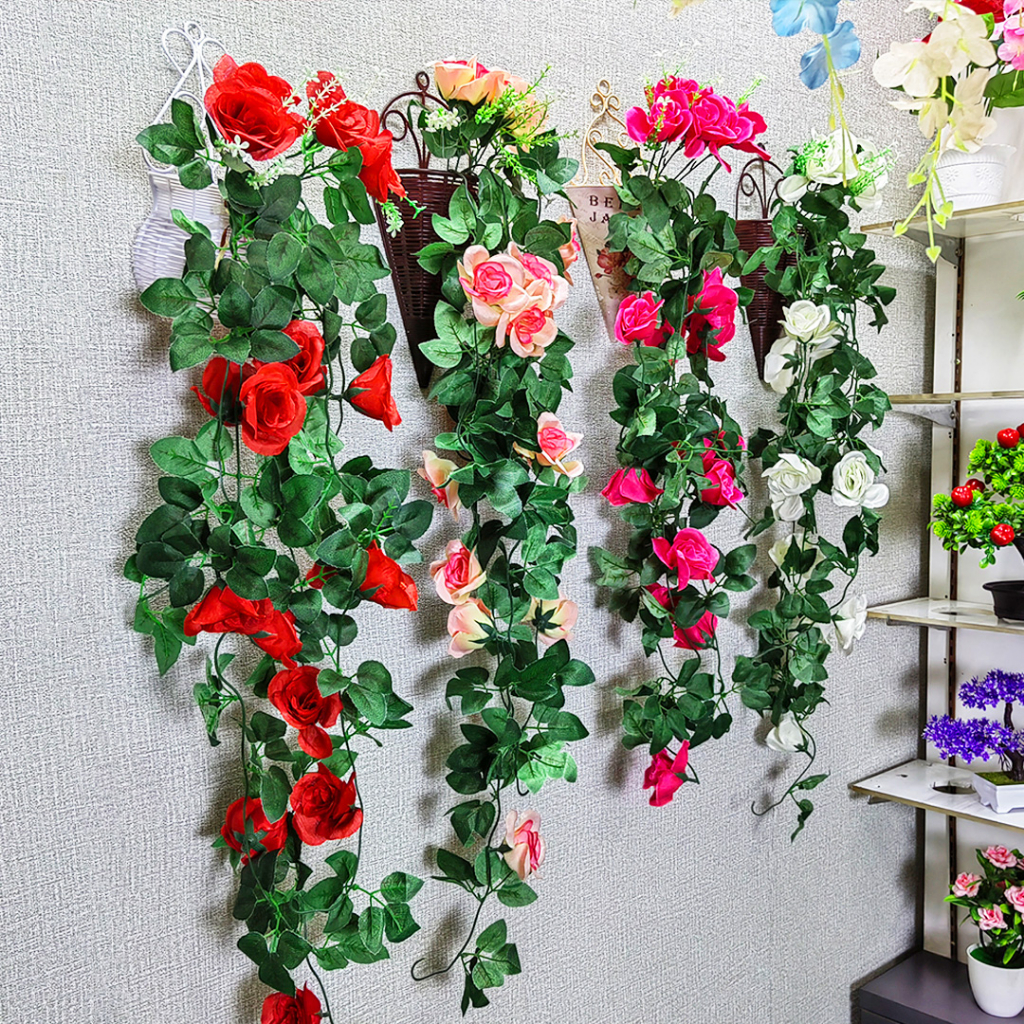 AND / COD / Bunga Rambat Hias Dekorasi Dinding Rumah Murah Import Tanaman Bunga Hias Artificial Flowers PBP93