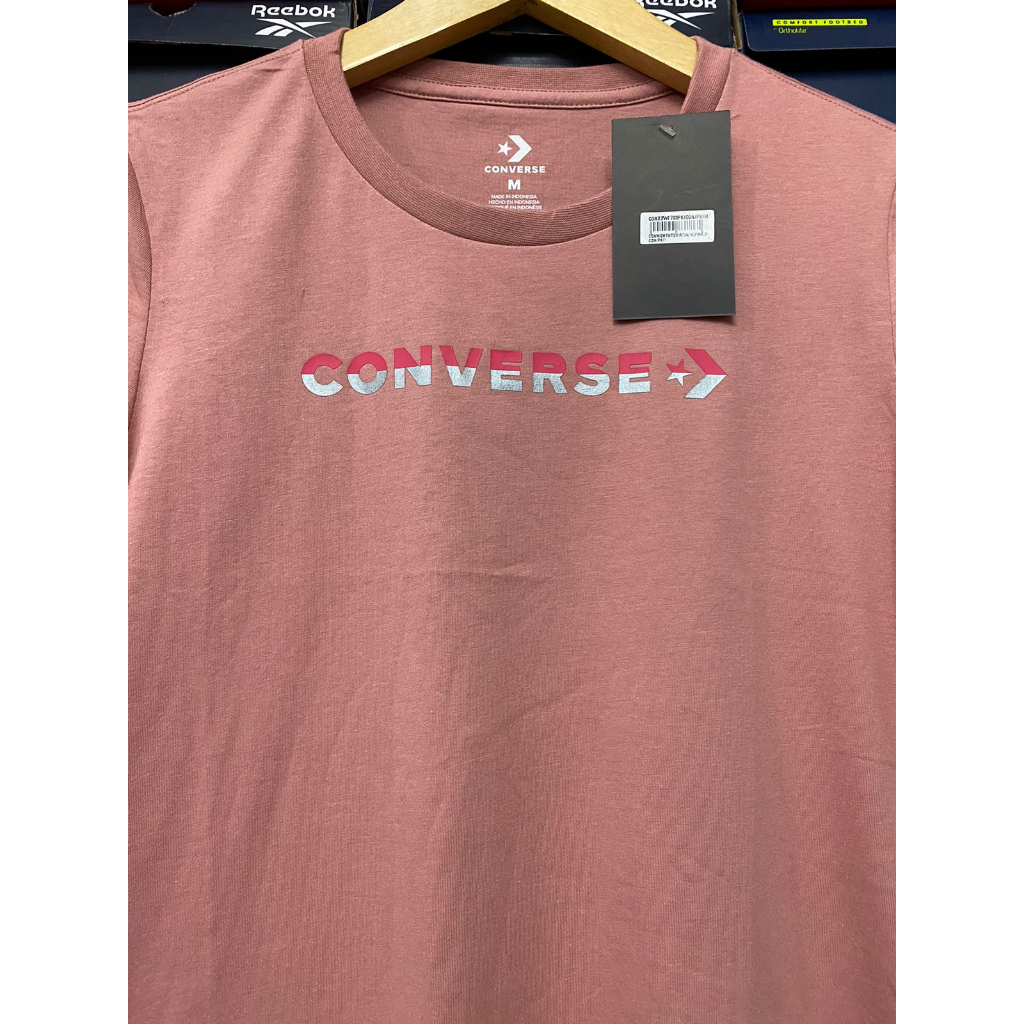 Converse Women T-shirt Pink CONX2WT703PK Kaos Wanita Original