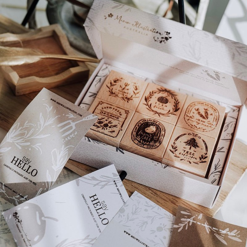 

Meow Illustration Farm Fresh Rubber Stamp Set