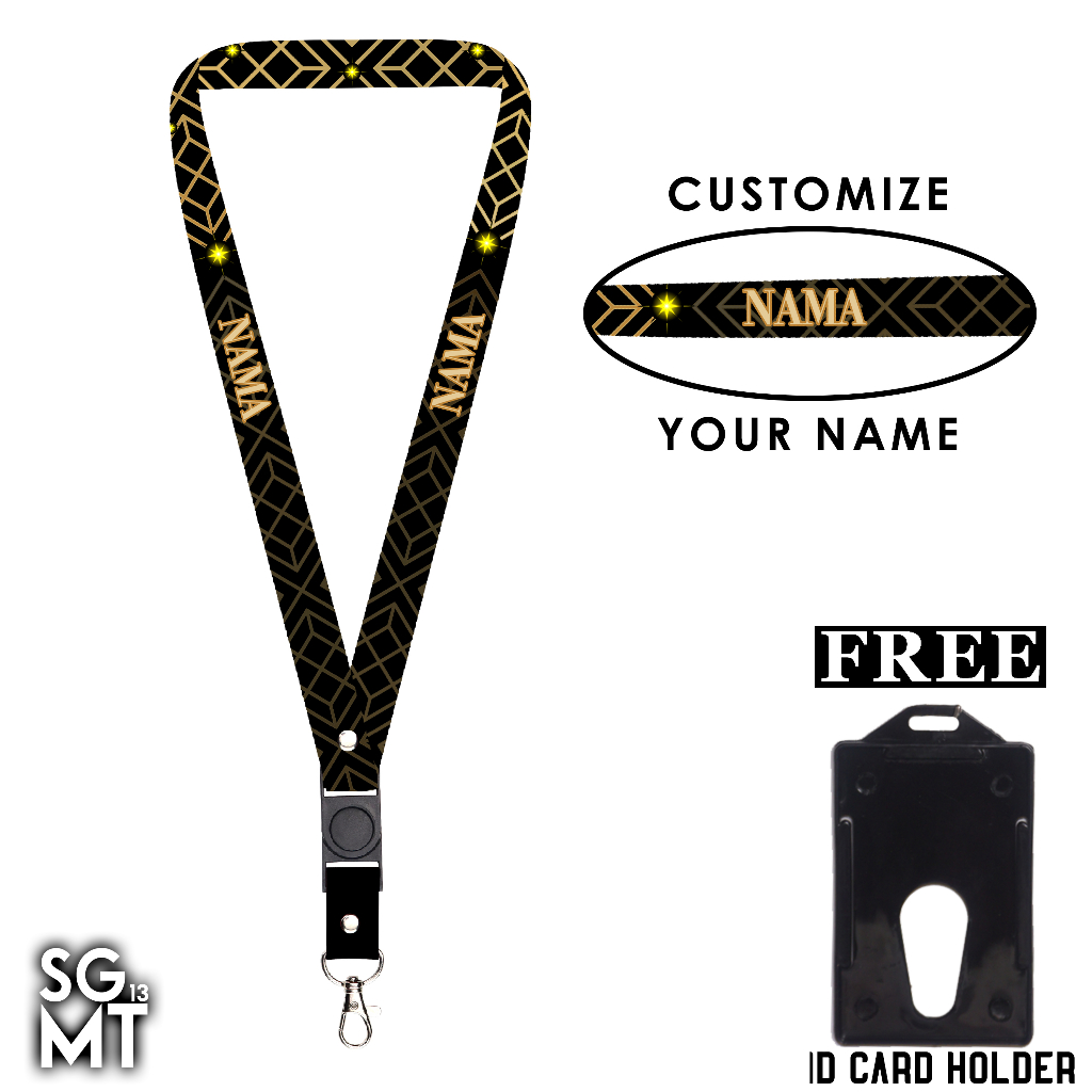 BISA SATUAN Lanyard Custom Nama  Printing Full 2 Sisi Ukuran 2cm Name Tag Satuan Murah Bisa Request Nama Design 5