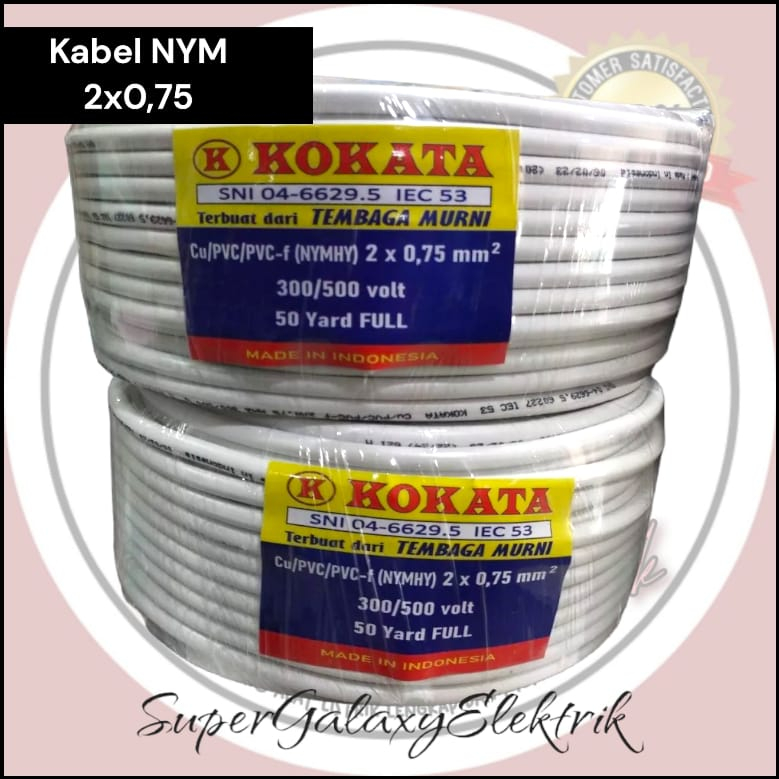 Kabel kokata 2x1,5 engkel/kabel kokata/Sugoi 2x0,75 serabut/kabel engkel 3x2,5 eterna/(METERAN!!)