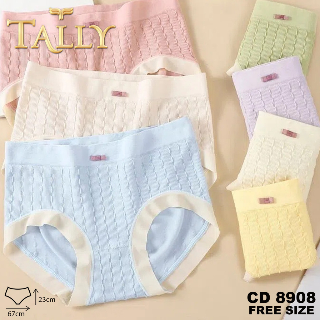 CD 8908 TALLY - TALLY Celana Dalam Wanita Bahan Rajut Stretch Fit to L - XL CD 8908 TALLY 8908 - CD CELANA DALAM WANITA RAJUT / STRETCHABLE SOFT PANTIES