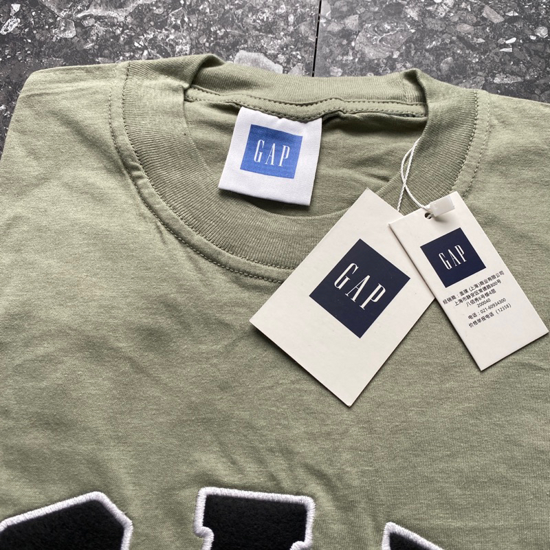 Kaos GAP Bordir warna Sage Green Premium