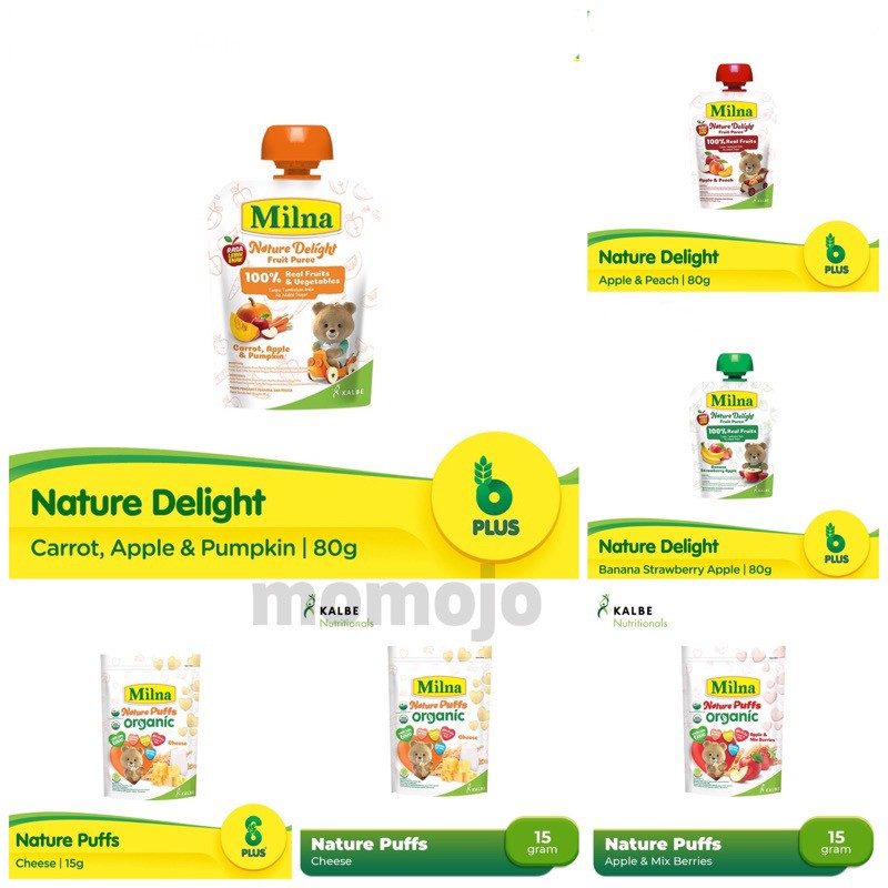 MILNA Nature Delight &amp; Puff / Puree Buah Anak Usia 1-3 Tahun