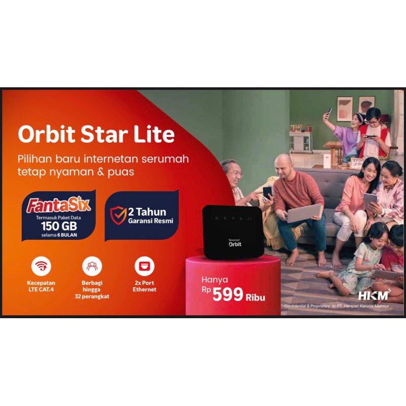 Modem Wifi Home Router 4G Telkomsel Orbit Star Lite UNLOCK Free Kuota