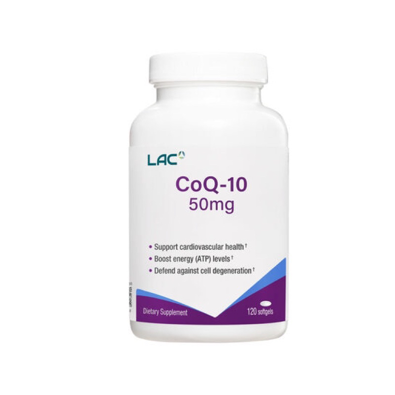 LAC WELLNESS CoQ-10 50mg (120 Softgels)