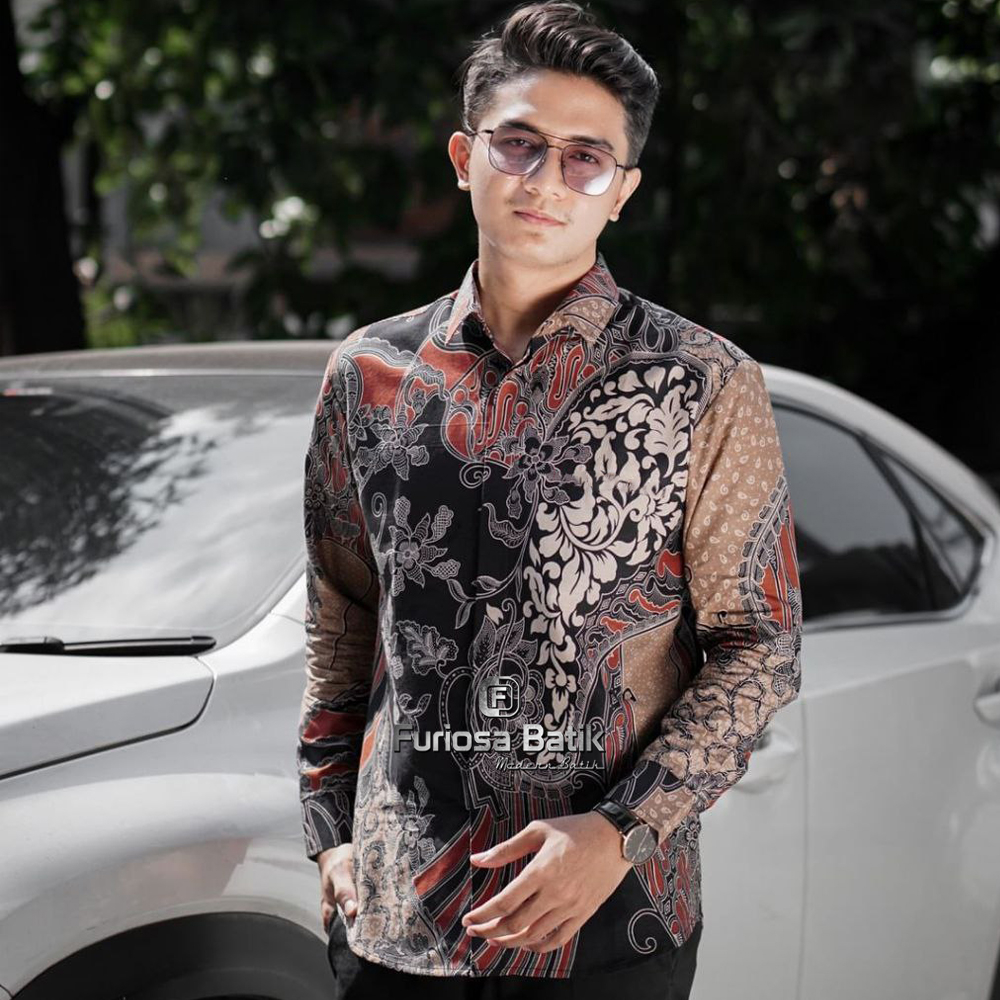 Furiosa Batik SEKAR JAGAD Baju Batik Pria Lengan Panjang Batik Premium Modern Rajata size M L XL XXL