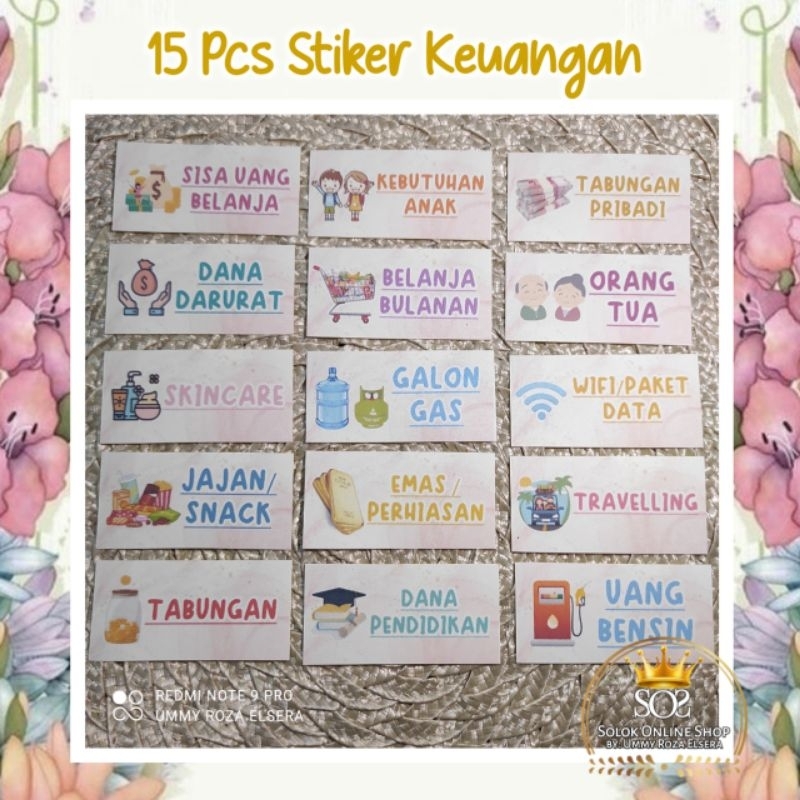 15pcs NEW STIKER KEUANGAN BUDGETING