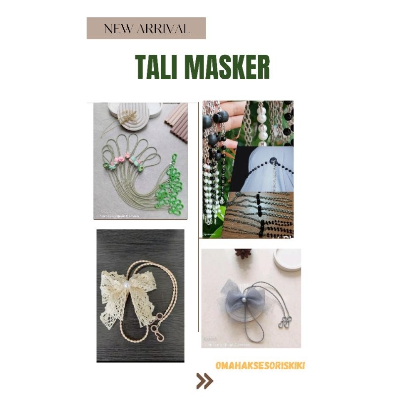 Tali Masker Konektor Masker Hijab Tali masker Cantik Murah Aneka motif