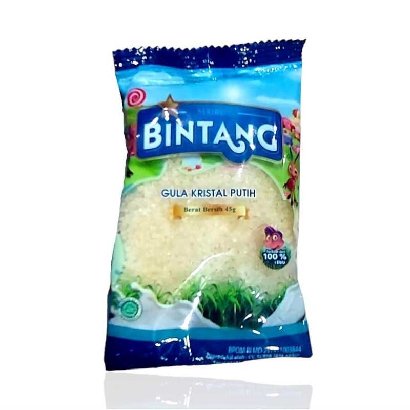 

1 SACHET Gula Pasir SERIBU BINTANG 45 Gram Gula Putih Seribu Bintang