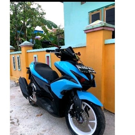 stiker polos aerox new aerox old warna biru muda decal polos premium aerox