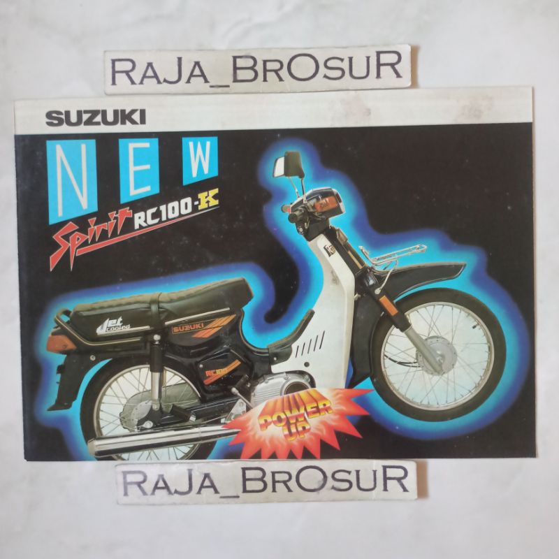 Poster brosur katalog leaflet jadul lawas Suzuki RC 100 K RC100 K 1989