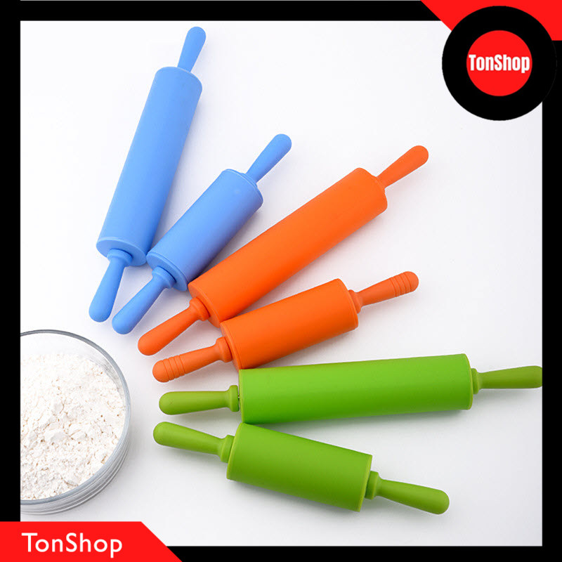 Rolling Pin Adonan Kue Silikon / Rolling Pin Silikon / Penggiling Adonan Kue / Rolling Pin Kecil