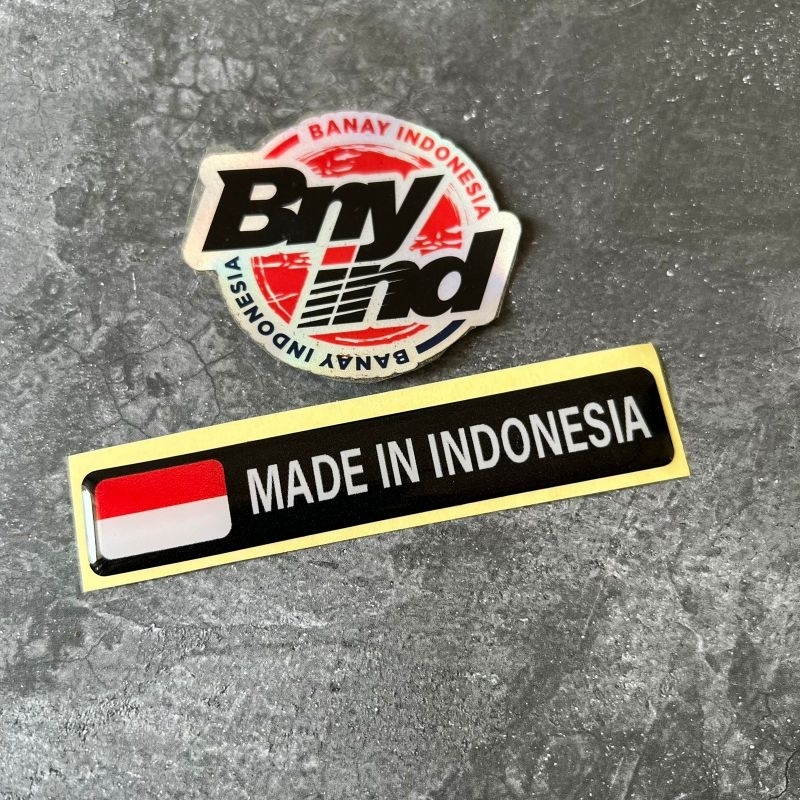 Stiker Sticker Emblem MADE IN INDONESIA Timbul